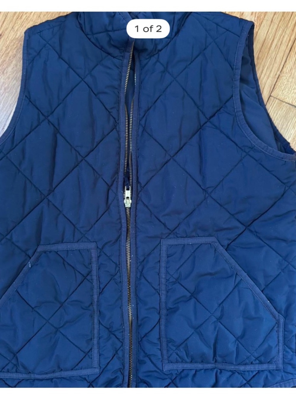 J. Crew Navy Quilted Vest